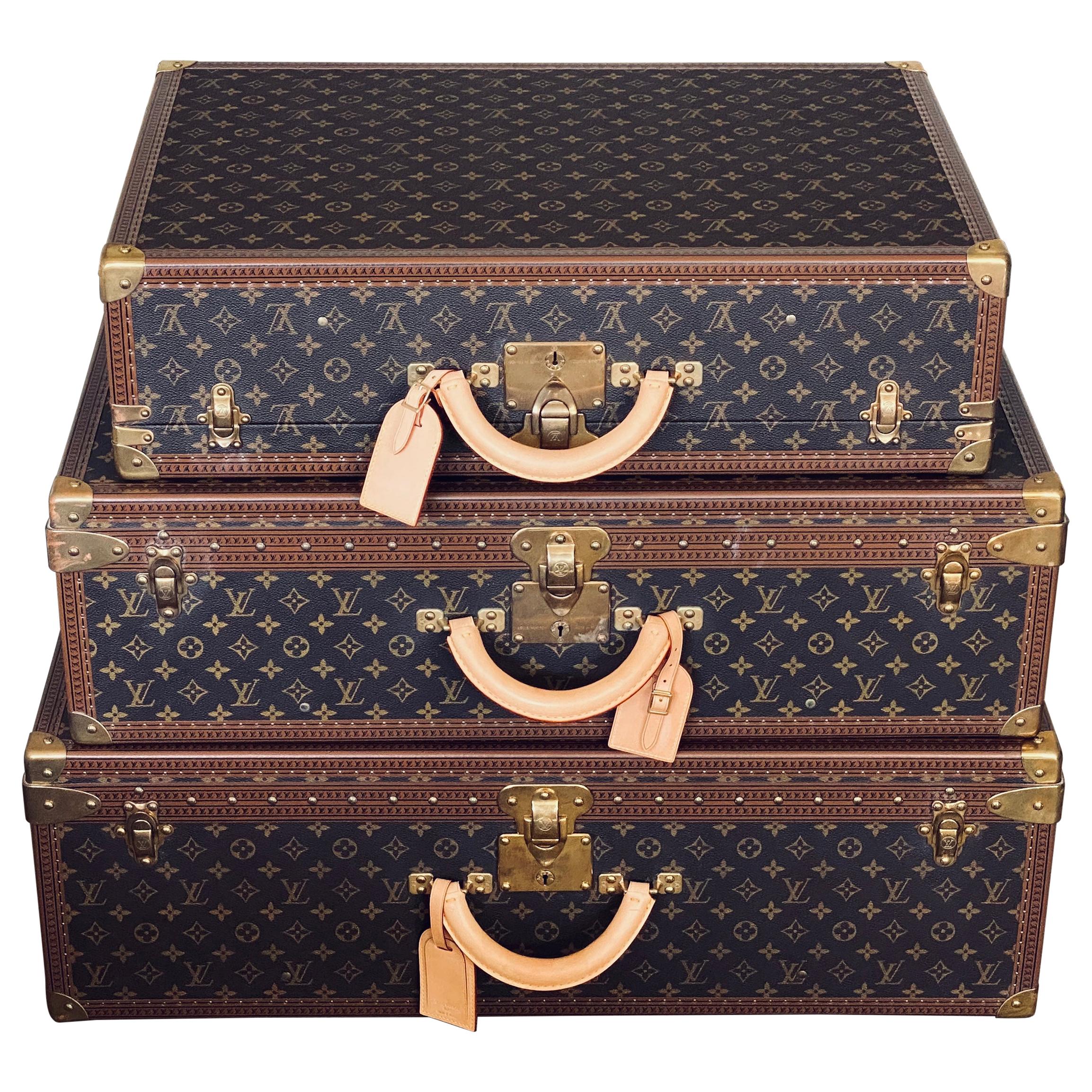 Louis Vuitton 3-Piece Suitcase Luggage Set For Sale at 1stDibs