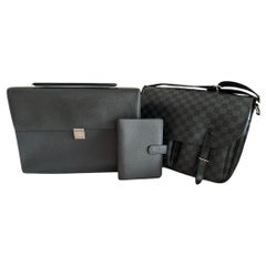Set di 3 pezzi LV - Messenger - Cartella Angara - Agenda, tutto originale
