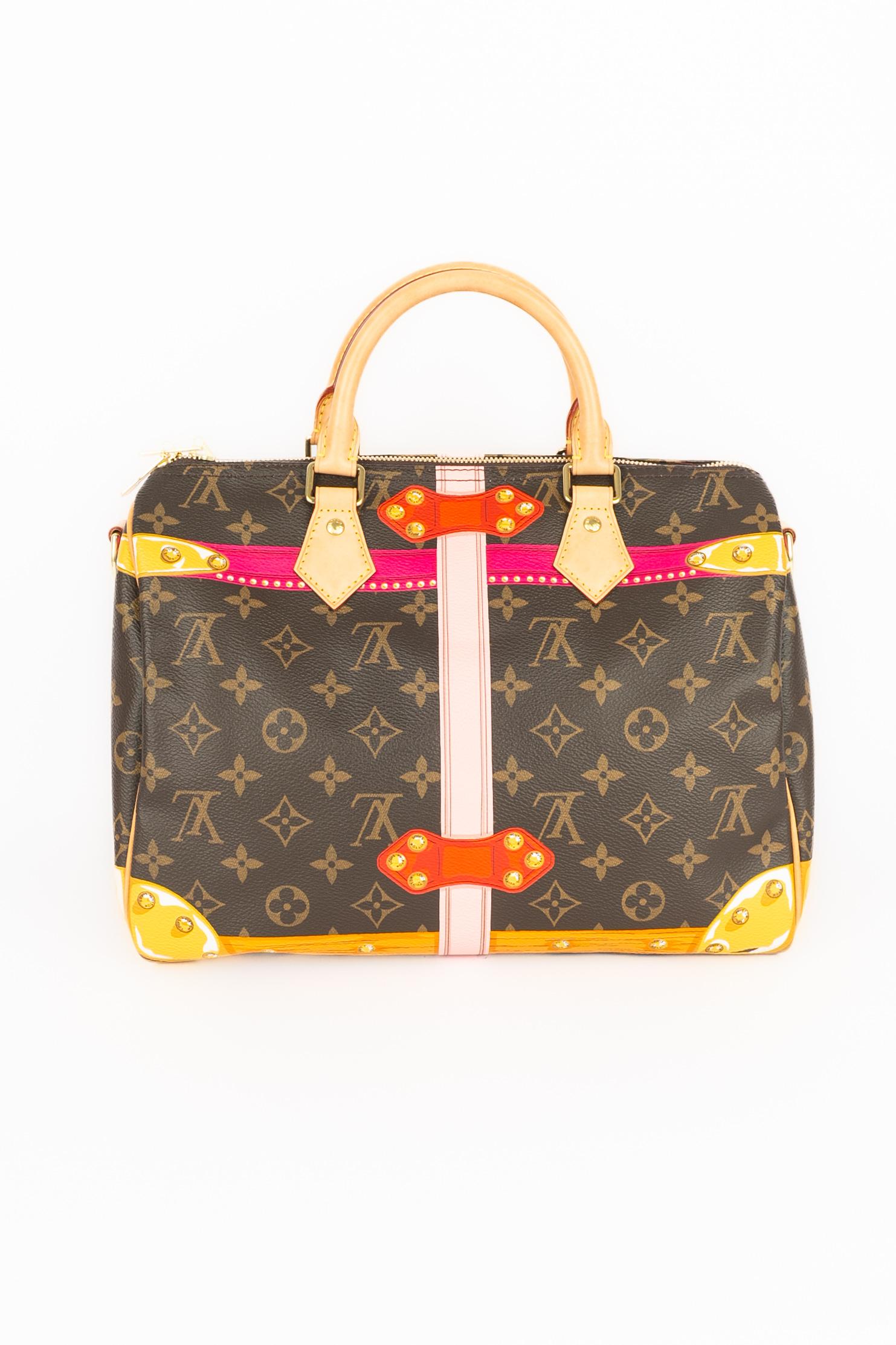 Brown Louis Vuitton 30 Trunk Speedy bag 2018 limited edition For Sale