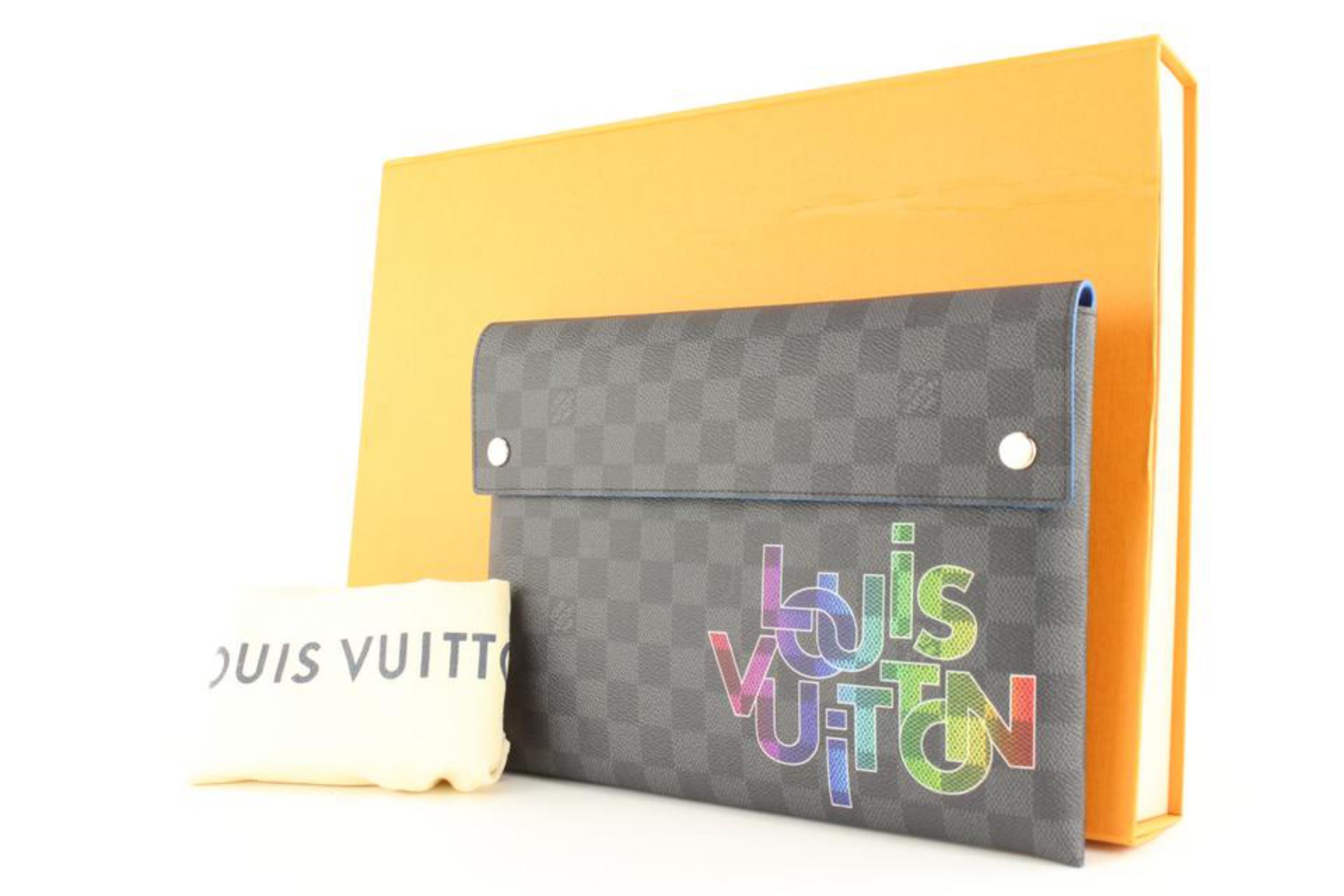 Louis Vuitton 3LVJ1025Virgil Abloh Multicolor Damier Graphite Pochette 3lvj1025 7