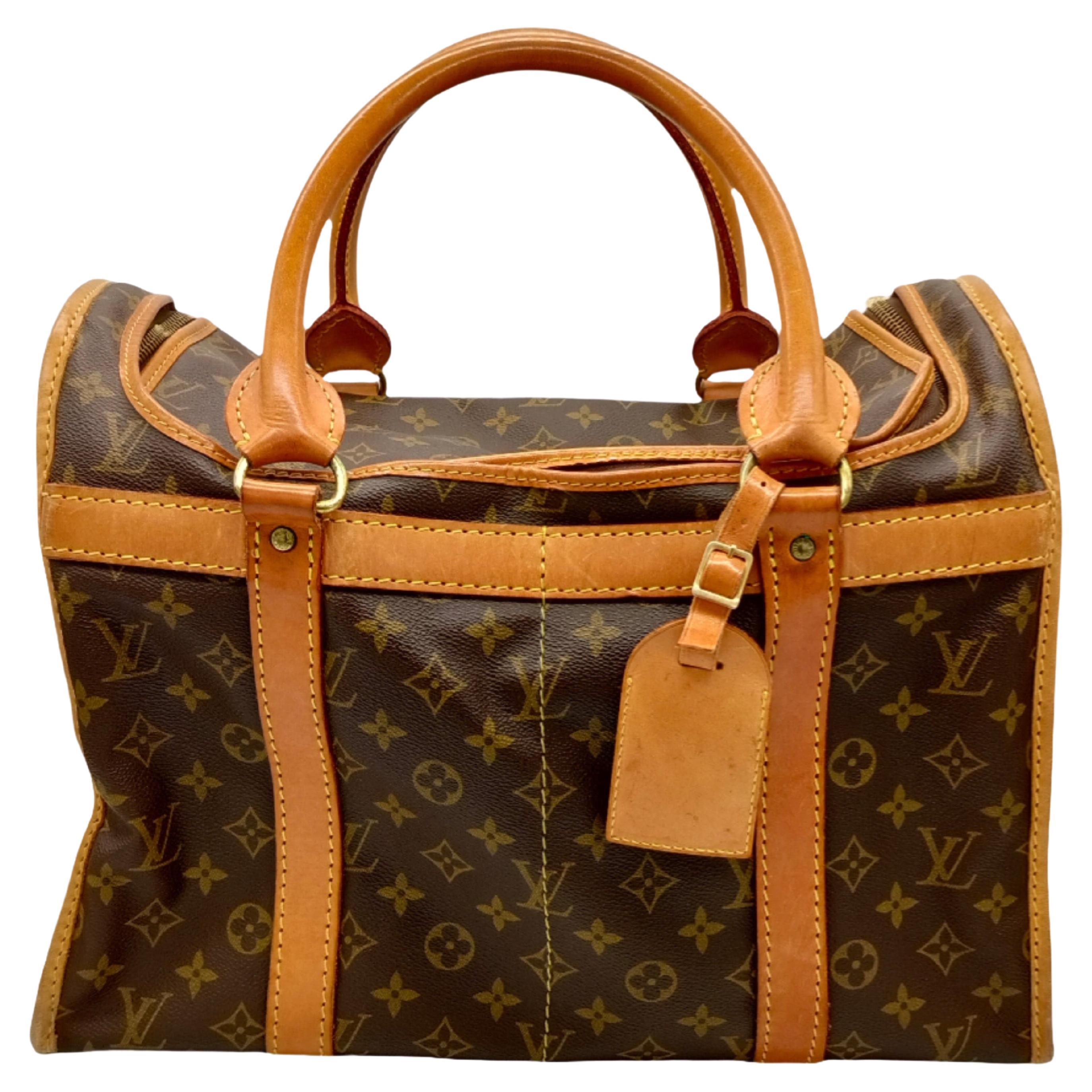 Louis Vuitton 50 Monogram Dog Carrier - '80s For Sale