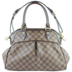 Vintage Louis Vuitton 6le0102 Brown Coated Canvas Shoulder Bag