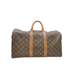 Louis Vuitton 70s French Company Monogram Keepall 45 Bag
