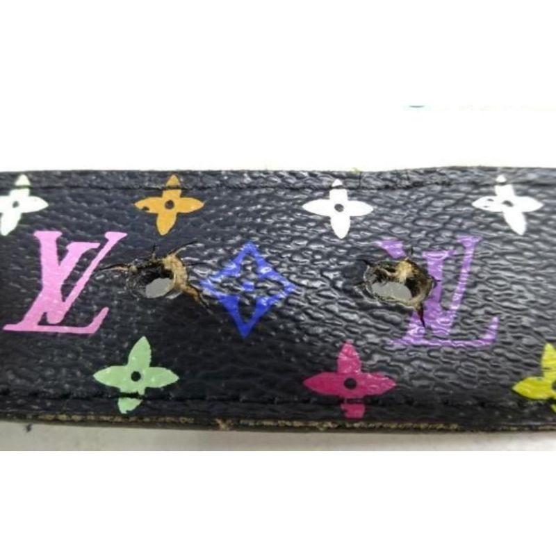 Women's Louis Vuitton 75/30 Black Multicolor Monogram Ceinture Belt 861103 For Sale