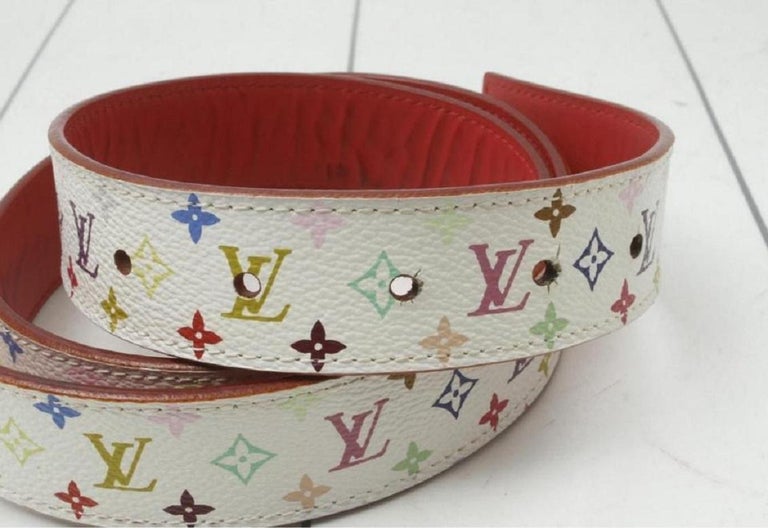 LOUIS VUITTON: Multicolor, "Murakami LV" Logo Belt fits