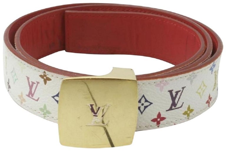 Louis Vuitton LV Iconic 20mm Reversible Belt Creme Beige