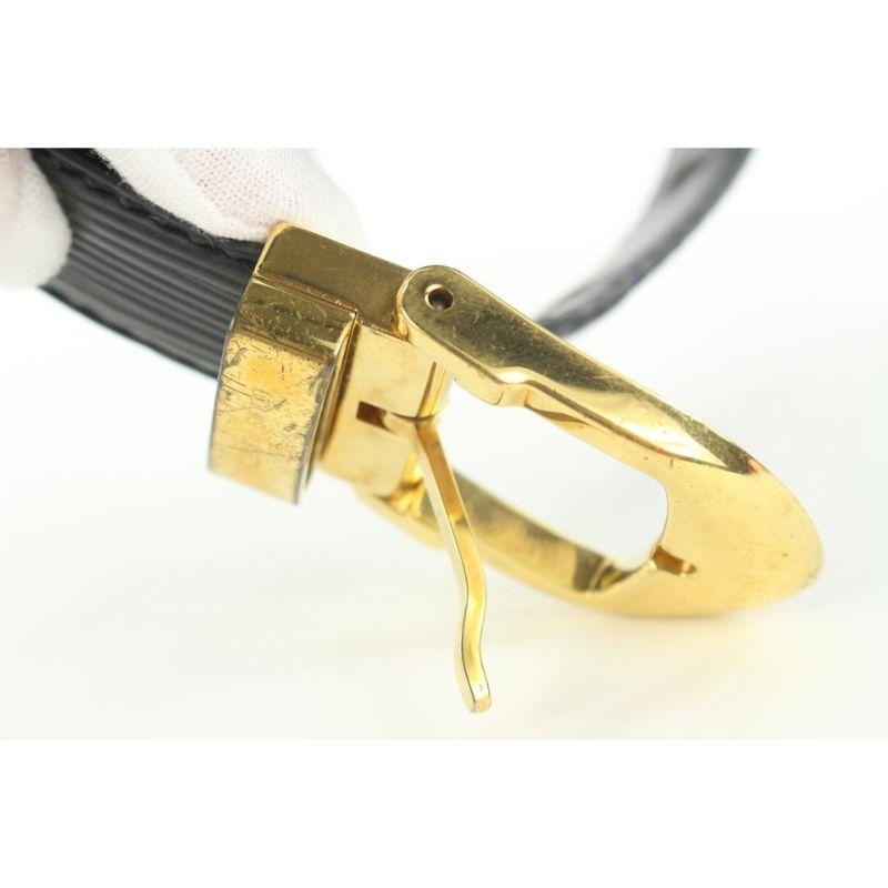 Louis Vuitton 85/34 Black Epi Leather Ceinture Belt Gold Buckle 6lvs17 en vente 5