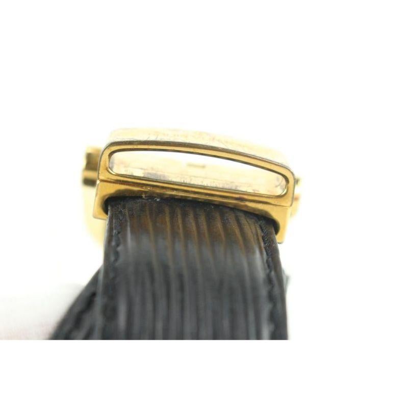 Louis Vuitton 85/34 Black Epi Leather Ceinture Belt Gold Buckle 6lvs17 Pour femmes en vente