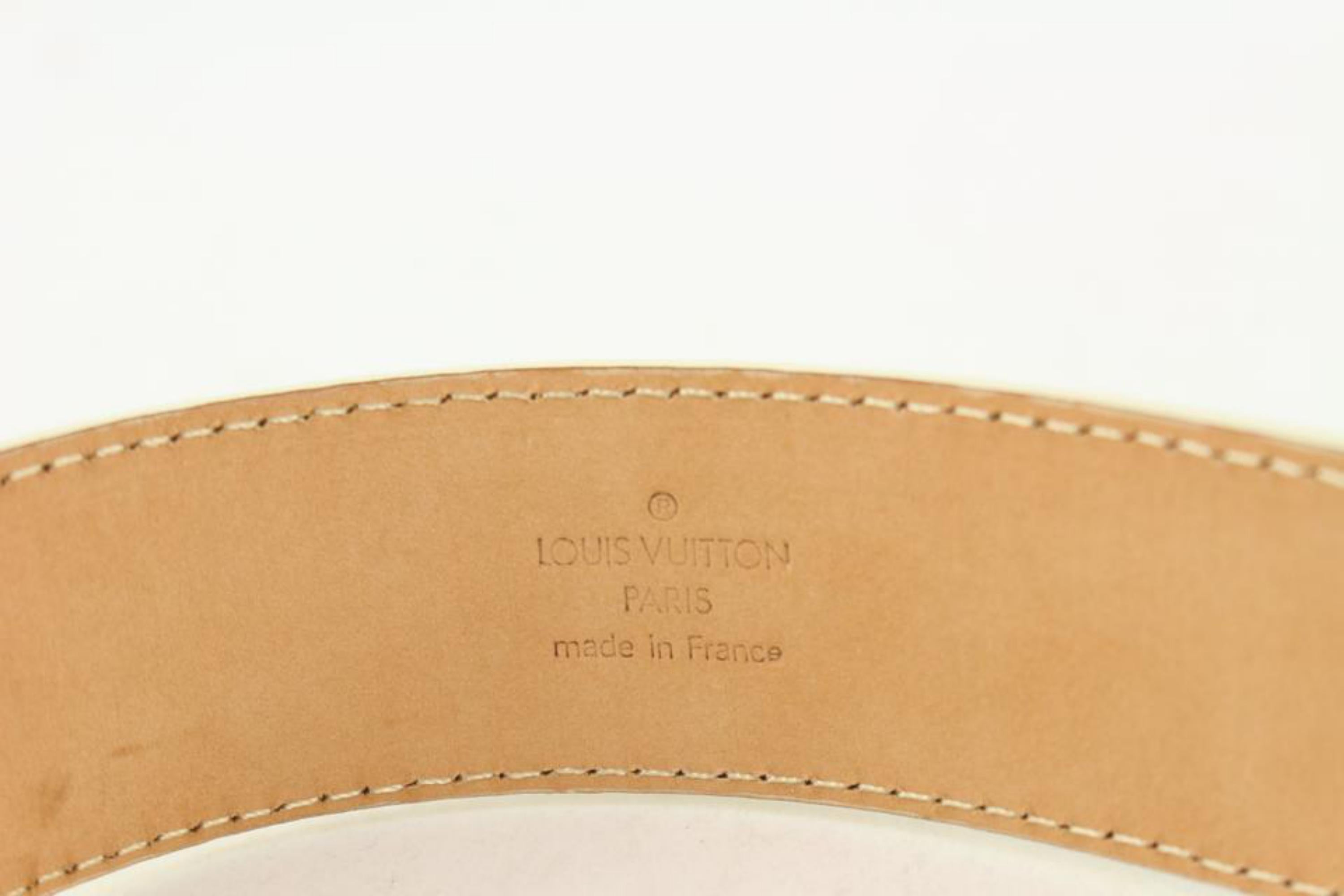 Louis Vuitton 85/34 Runway Ivory Belt 1122lv3 For Sale 4