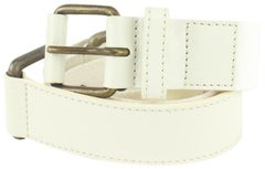 Louis Vuitton 85/34 Runway Ivory Belt 1122lv3