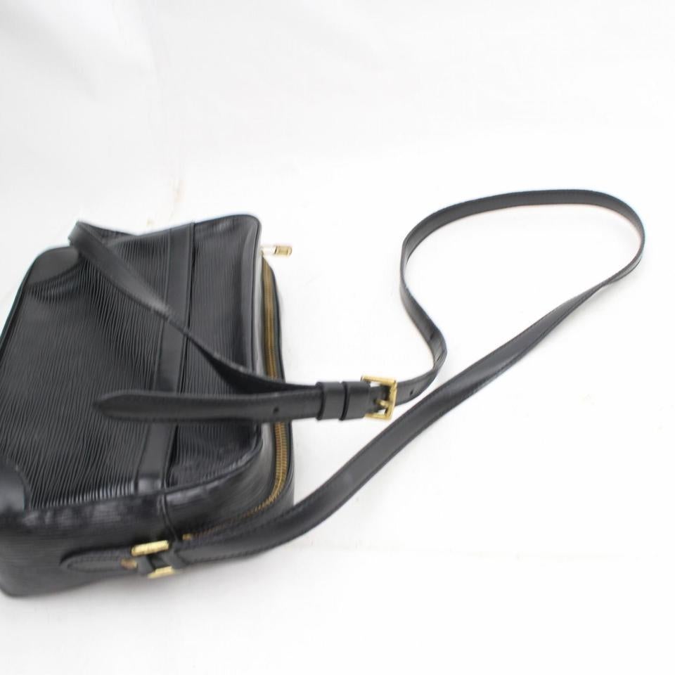 Women's Louis Vuitton 869671 Noir Trocadero Black Leather Shoulder Bag For Sale