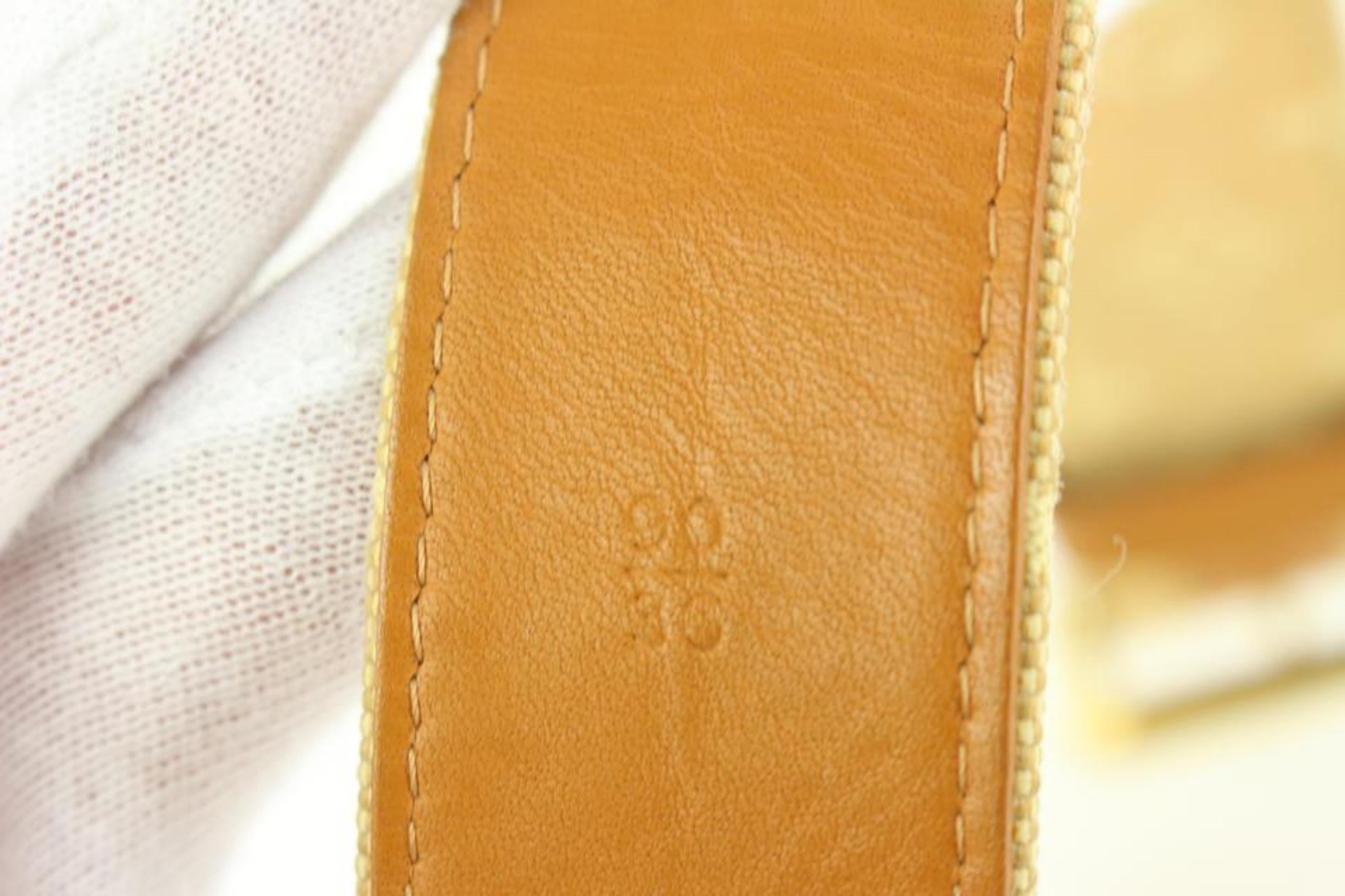 Louis Vuitton 90/36 Beige Monogram Mini Lin Belt 83lk56s 4