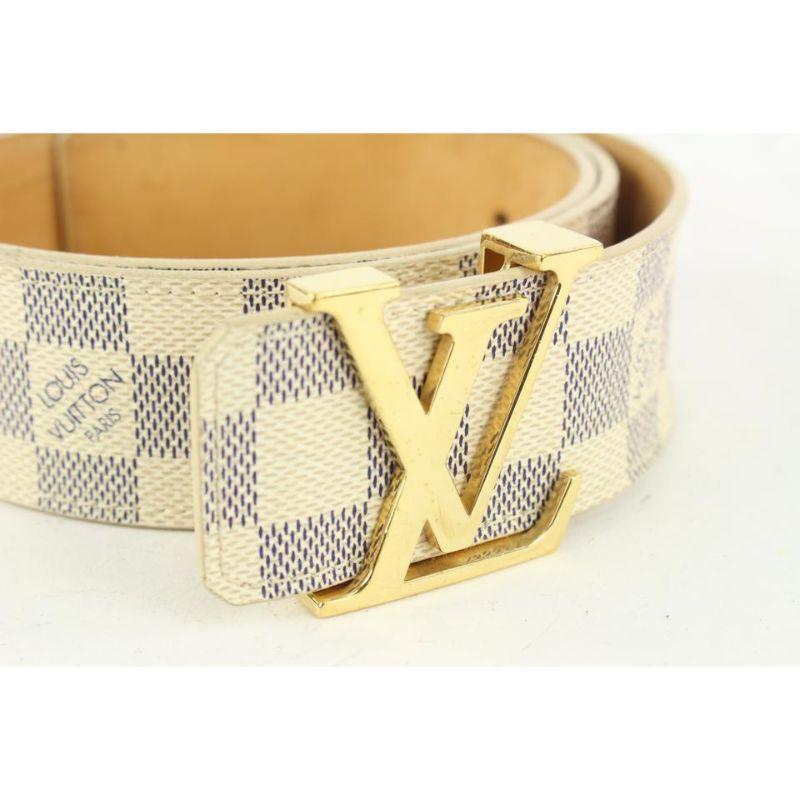 Women's Louis Vuitton 90/36 Damier Azur Belt Initiales 928lv82