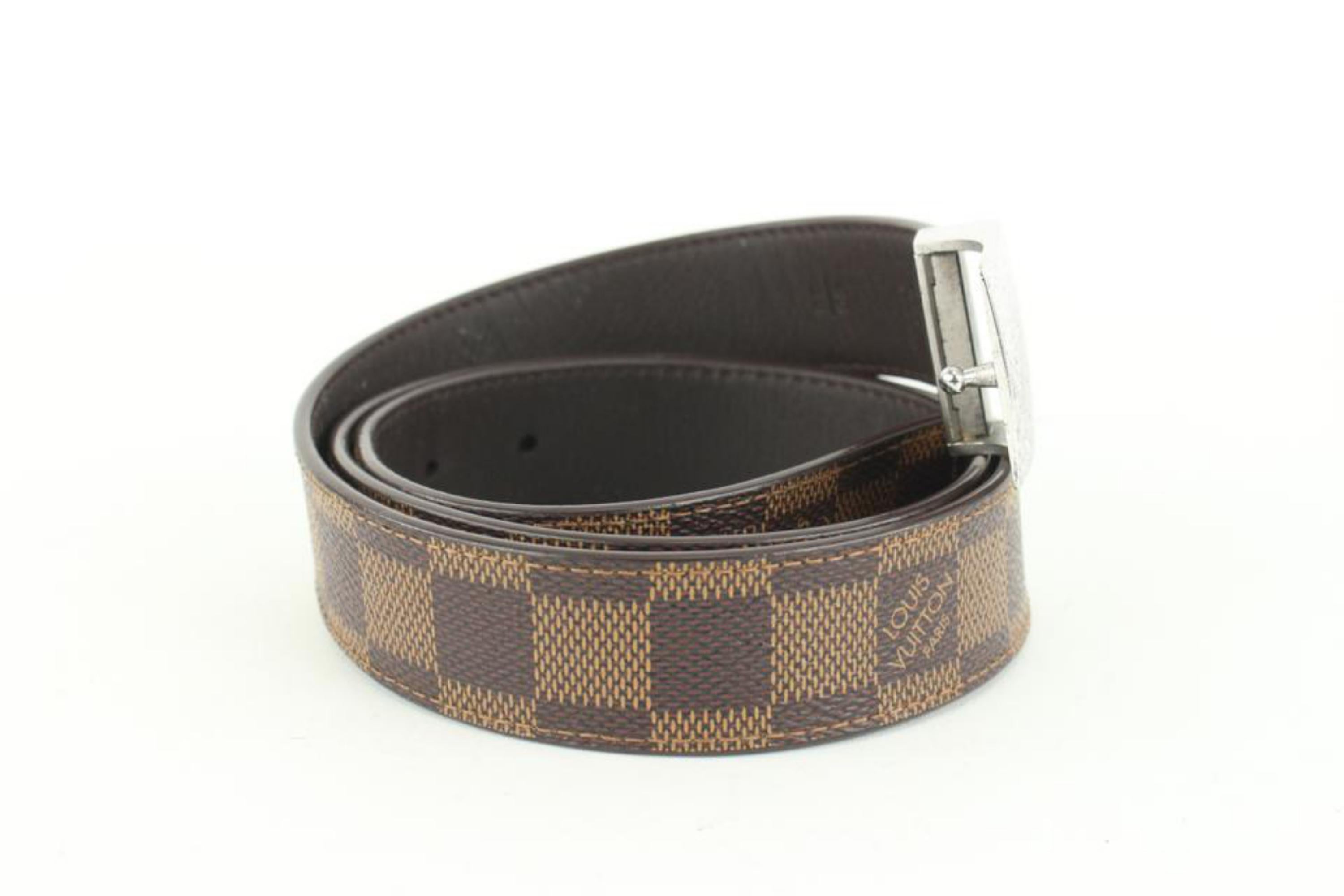 Louis Vuitton 90/36 Damier Ebene Belt 16lv31 For Sale 1