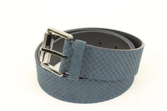 Louis Vuitton 90/36 Navy Blue Mini Damier Suede Ceinture Belt  24lz420s