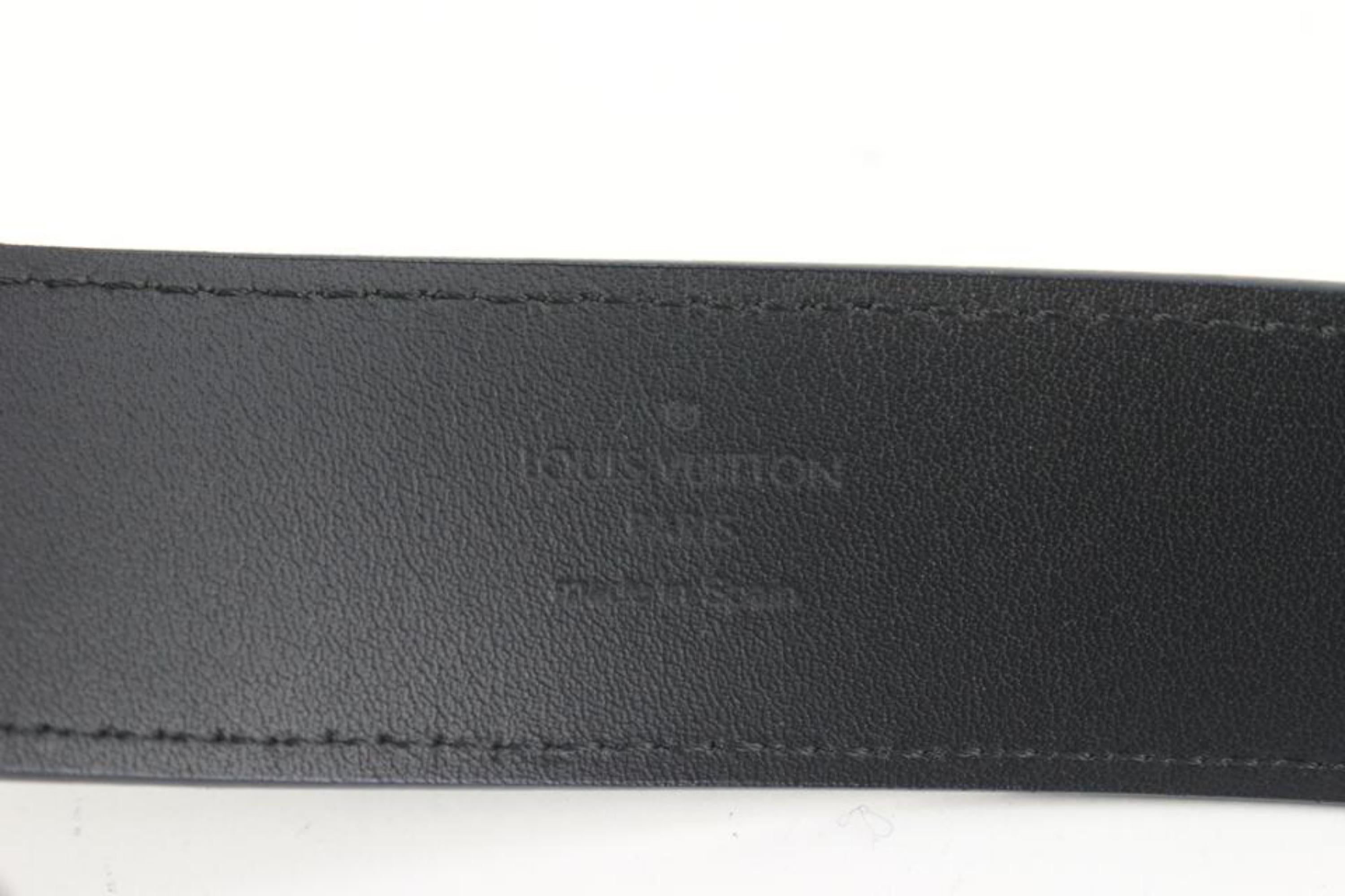 Louis Vuitton 90/36 Marineblauer Mini Damier Wildleder-Cinture-Gürtel  24lz420s (Grau) im Angebot
