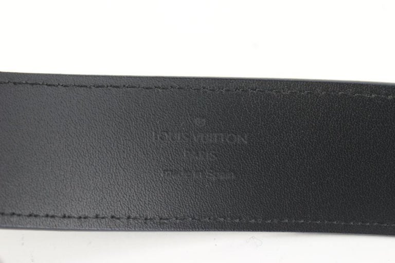 Louis Vuitton 90/36 Navy Blue Mini Damier Suede Ceinture Belt