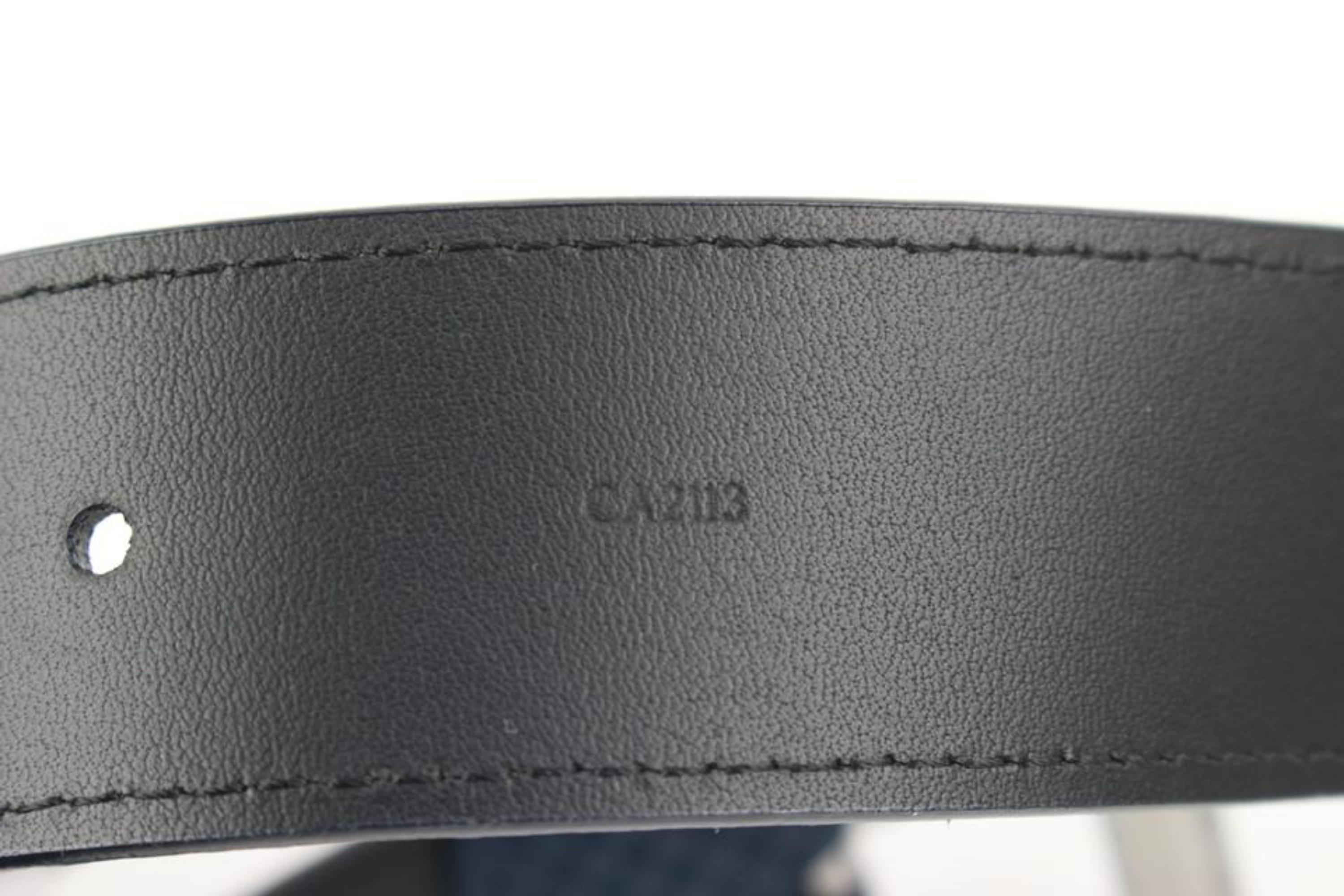Louis Vuitton 90/36 Marineblauer Mini Damier Wildleder-Cinture-Gürtel  24lz420s im Zustand „Hervorragend“ im Angebot in Dix hills, NY