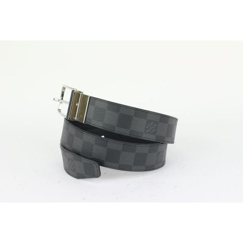 Louis Vuitton 90/36 Reversible Damier Graphite 35mm Slender Belt 102lvs72   1