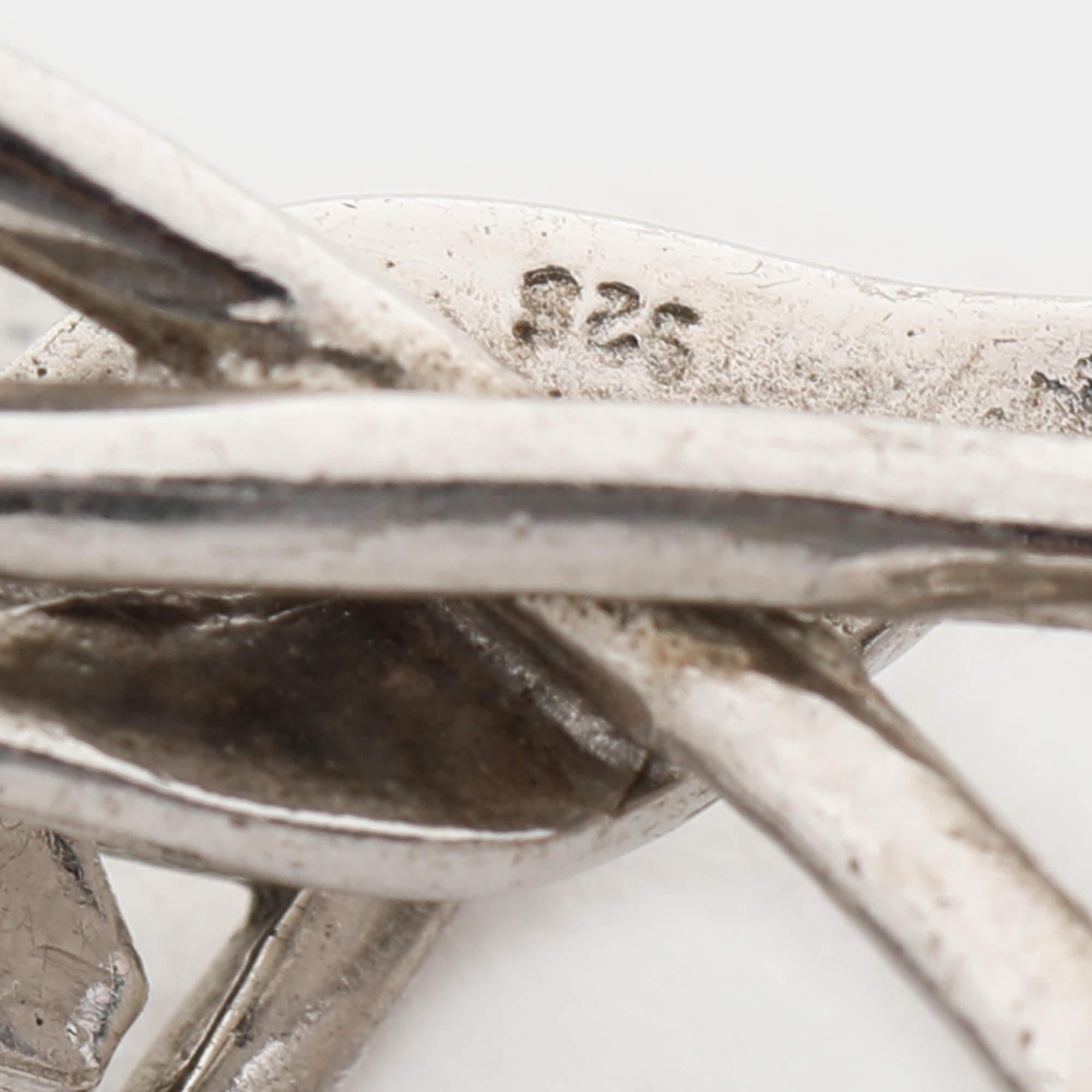 Louis Vuitton 925 Silver/Pink Crystals Cherry Blossom Bag Charm In Fair Condition For Sale In Dubai, Al Qouz 2