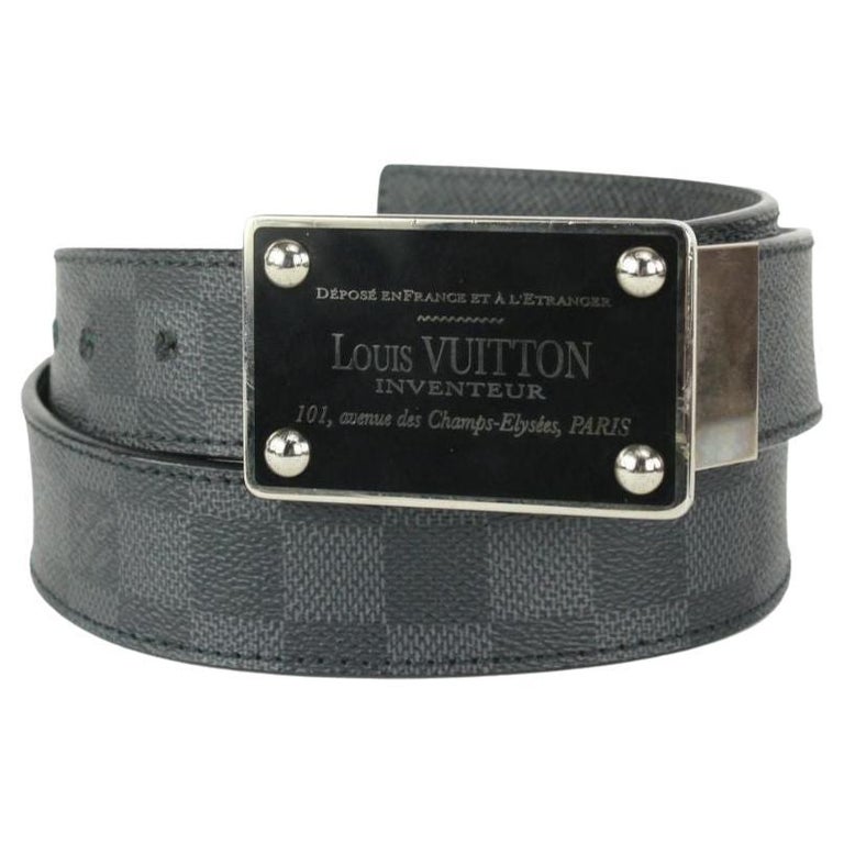 Louis Vuitton LV 3 Steps 40mm Reversible Belt Grey Monogram Canvas. Size 95 cm