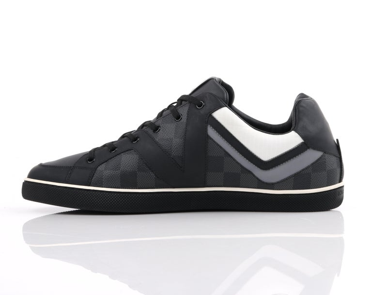 LOUIS VUITTON A/W 2012 "Heroes" Graphite Damier Canvas and Leather Low Top  Sneaker at 1stDibs