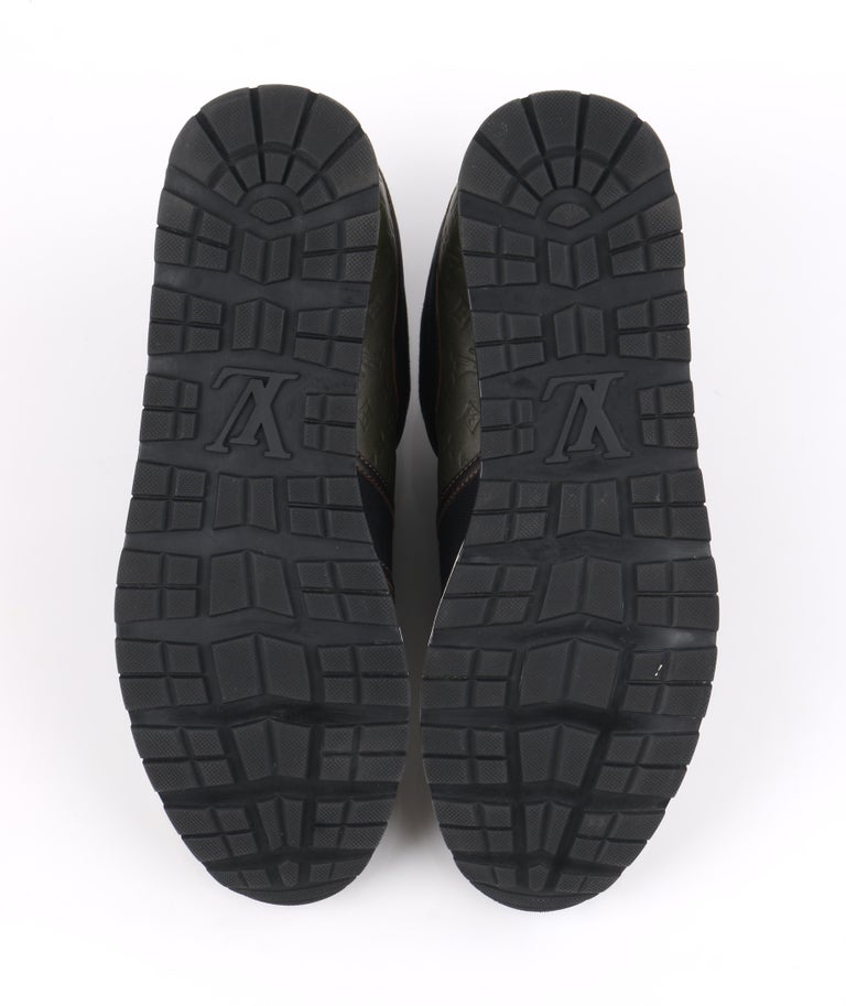 LOUIS VUITTON A/W 2012 "Upside Down" LV Monogram Patchwork Low Top Sneakers  at 1stDibs