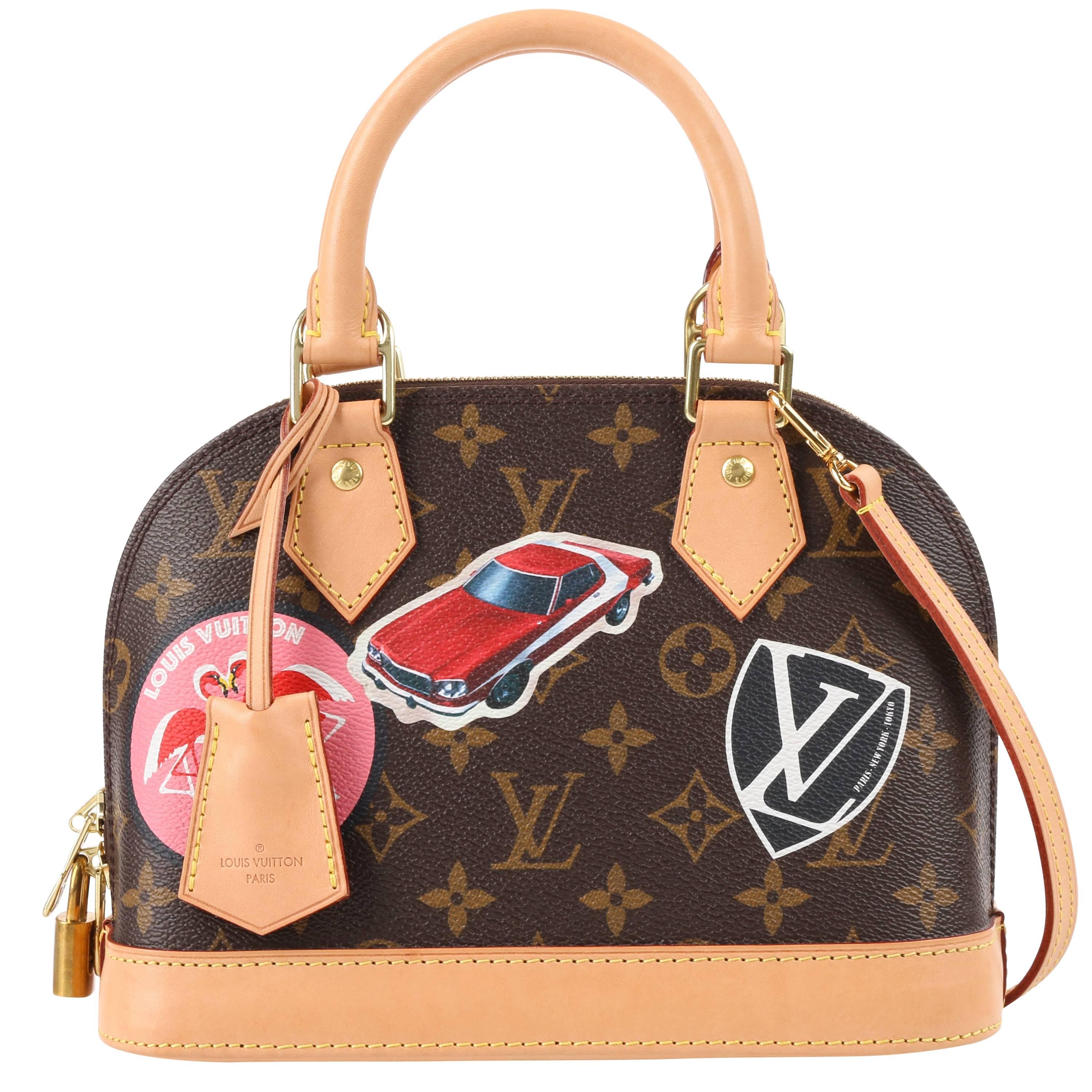 LOUIS VUITTON A/W 2016 "Alma BB World Tour" Monogram Canvas & Leather Purse NIB