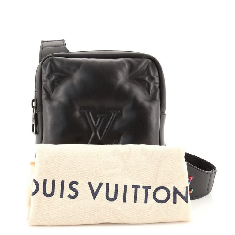 Louis Vuitton A4 Asymmetrical Sling Bag Monogram Embossed Lambskin Black  18061935