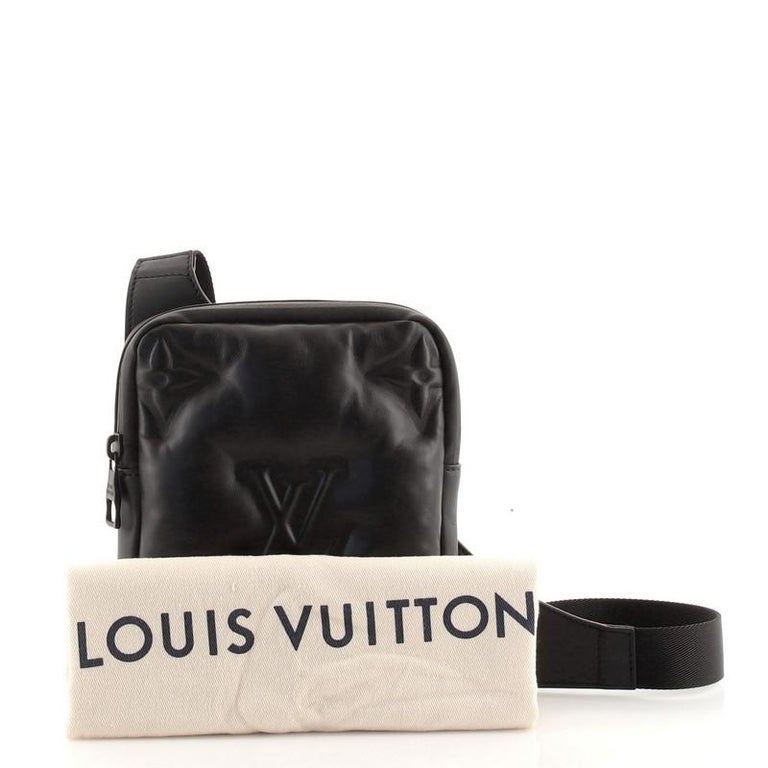 Louis Vuitton Black Monogram Puffy Lambskin Leather A4