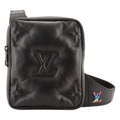 Louis Vuitton A4 Asymmetrical Sling Bag Monogram Embossed Puffy Lambskin