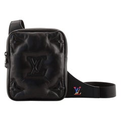 Louis Vuitton A4 Asymmetrical Sling Bag Monogram Embossed Puffy Lambskin
