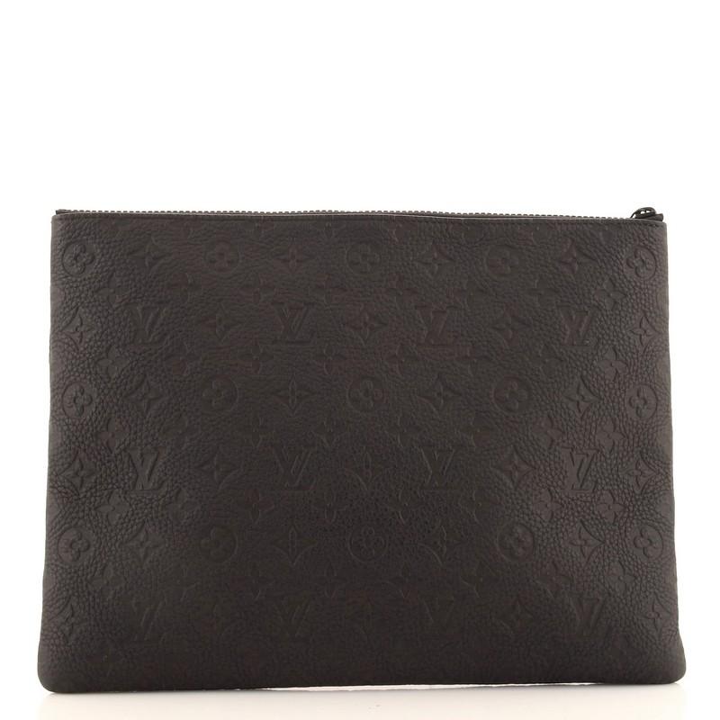 Louis Vuitton A4 Pouch Monogram Taurillon Leather In Good Condition In NY, NY