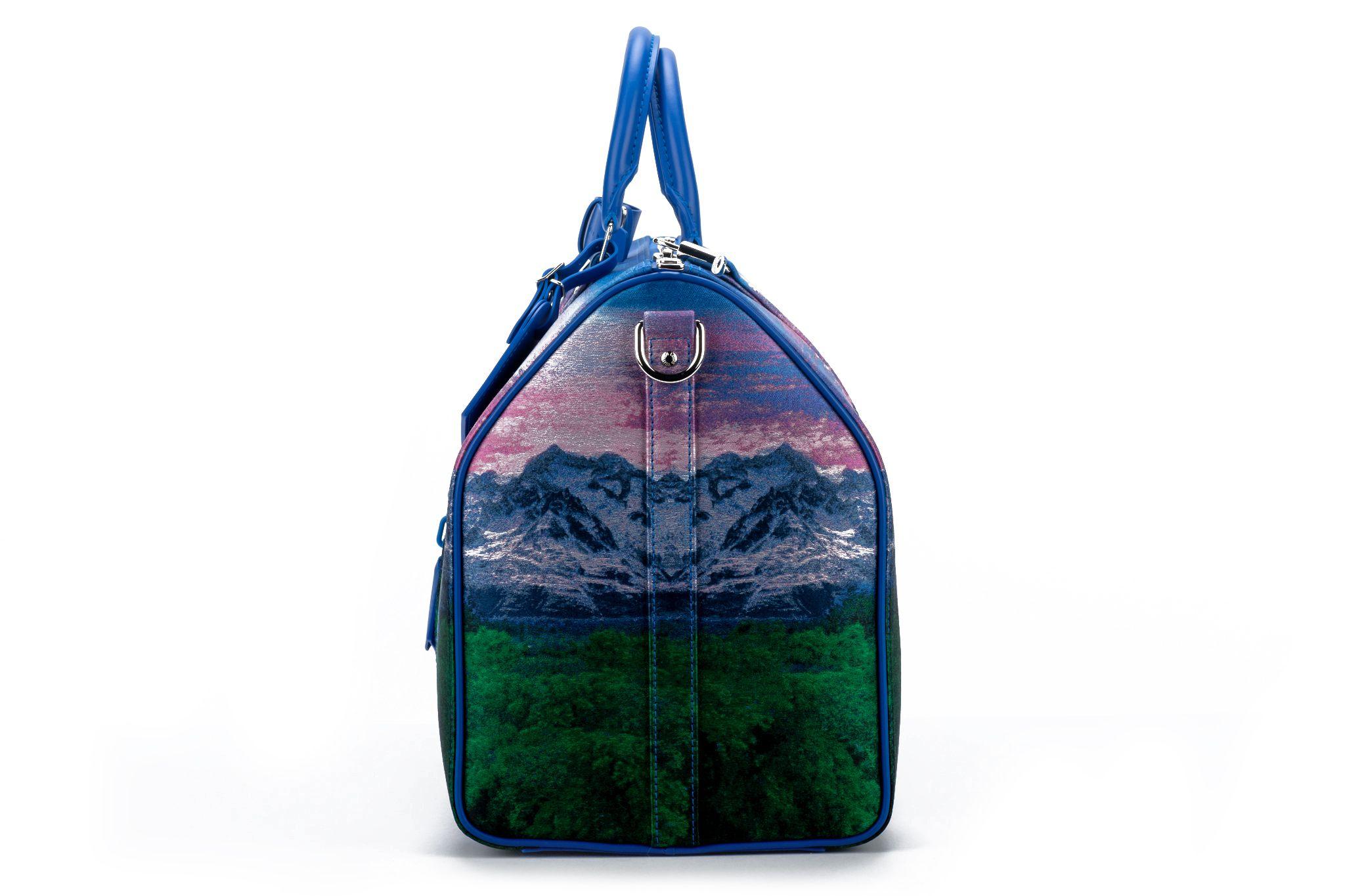 virgil abloh multicolor jacquard polyester landscape keepall 50 bandoulière