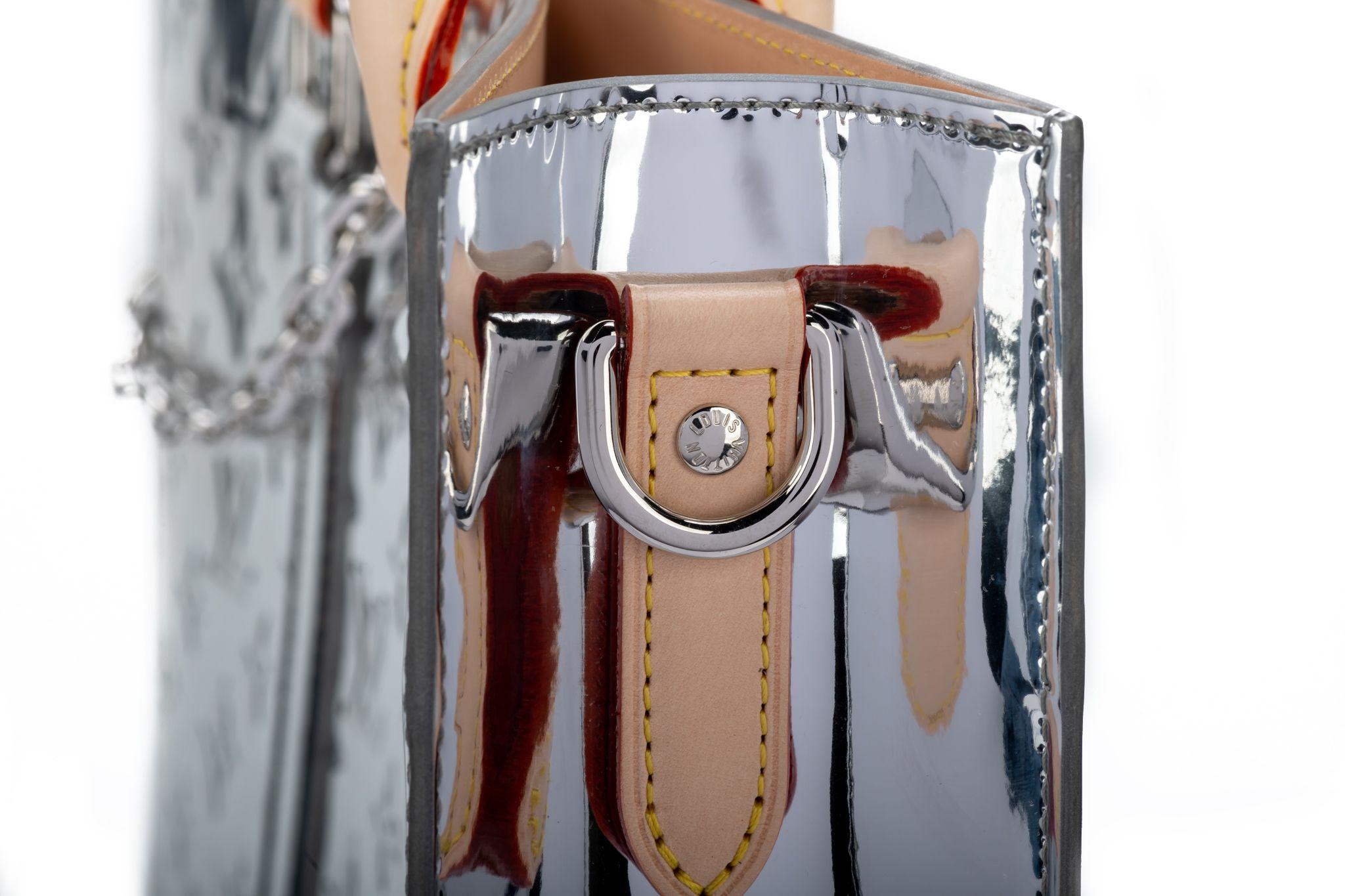 Louis Vuitton Abloh Mirror Coated Sac Plat For Sale 4