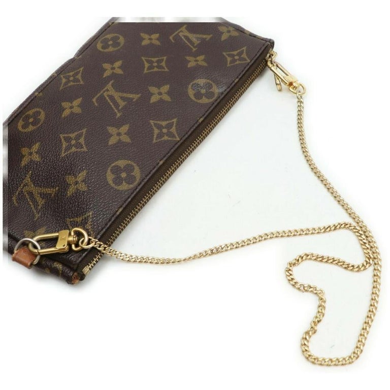Louis Vuitton Accessories Pouch Sac Shopping Pochette Accessoires with Chain  For Sale at 1stDibs