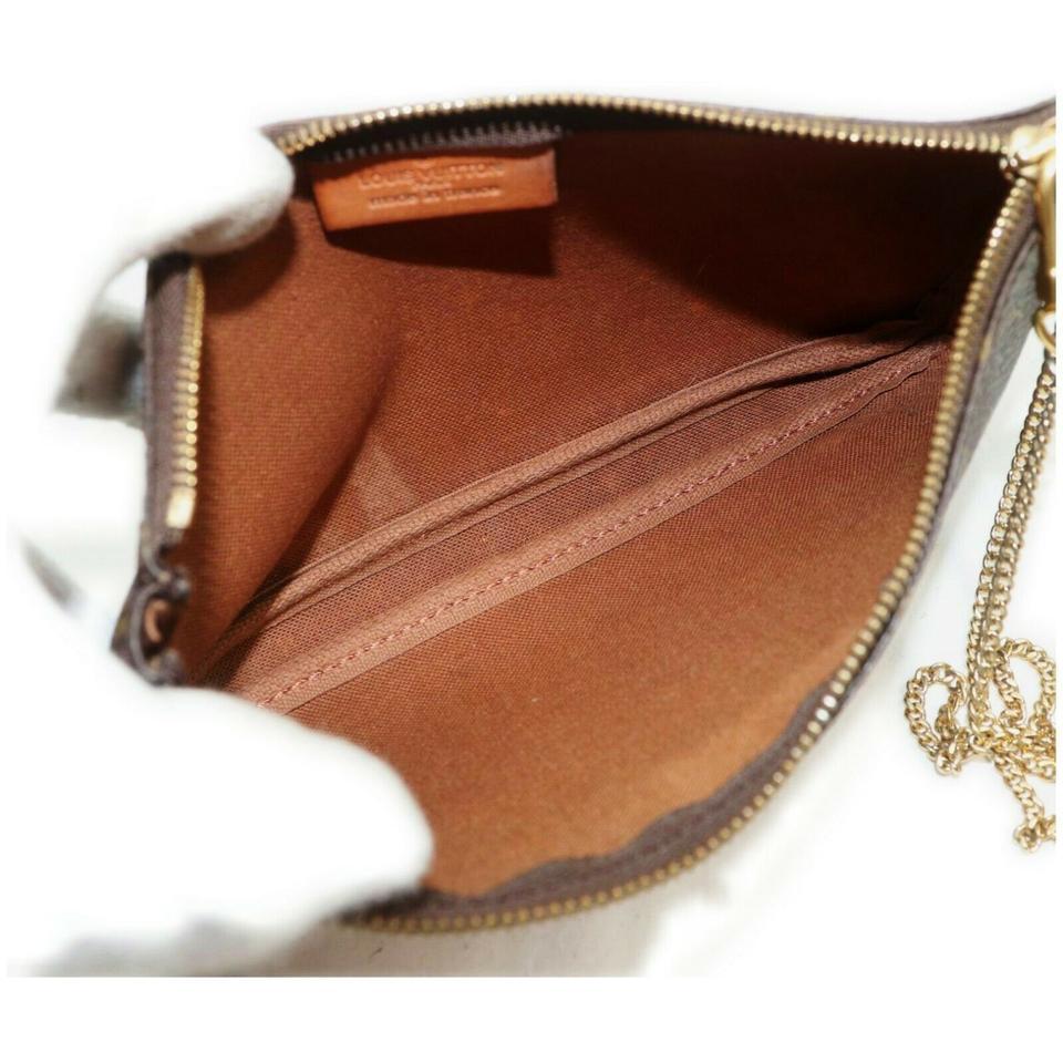 Louis Vuitton Accessories Pouch Sac Shopping Pochette Accessoires with Chain In Good Condition For Sale In Dix hills, NY