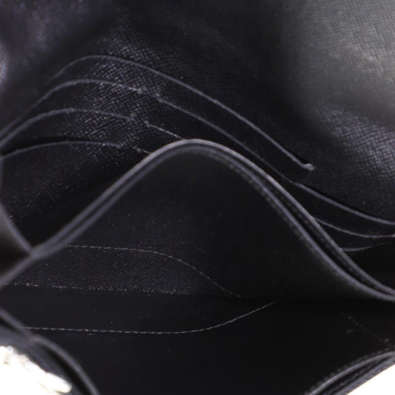 Black Louis Vuitton Accordion Wallet Taiga Leather