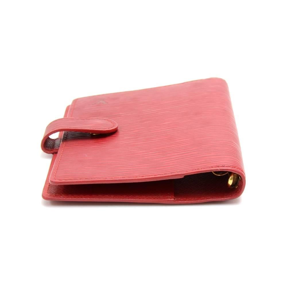 Louis Vuitton Agenda PM Red Epi Leather Agenda Cover  For Sale 1