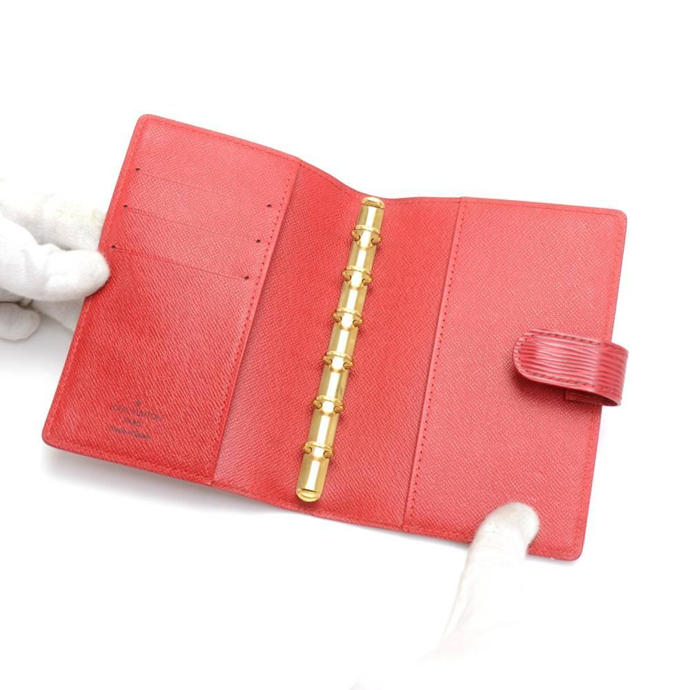 Louis Vuitton Agenda PM Red Epi Leather Agenda Cover  For Sale 4