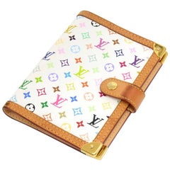 Louis Vuitton Agenda PM White Multicolor Monogram Canvas Agenda Cover