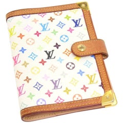 Louis Vuitton Agenda PM White Multicolor Monogram Canvas Agenda Cover