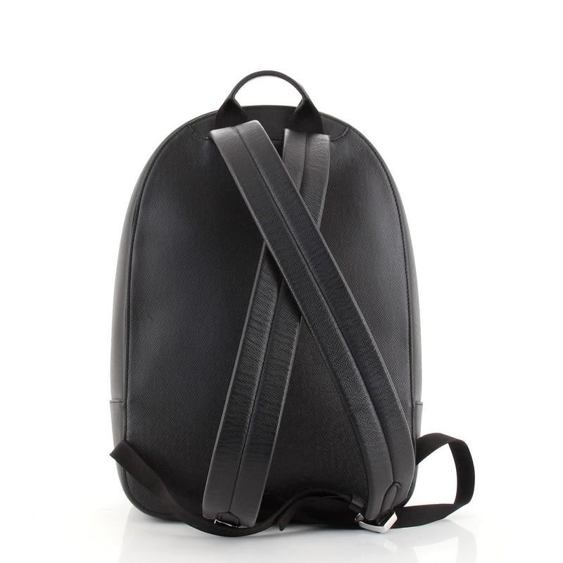 Black Louis Vuitton Alex Backpack Taiga Leather