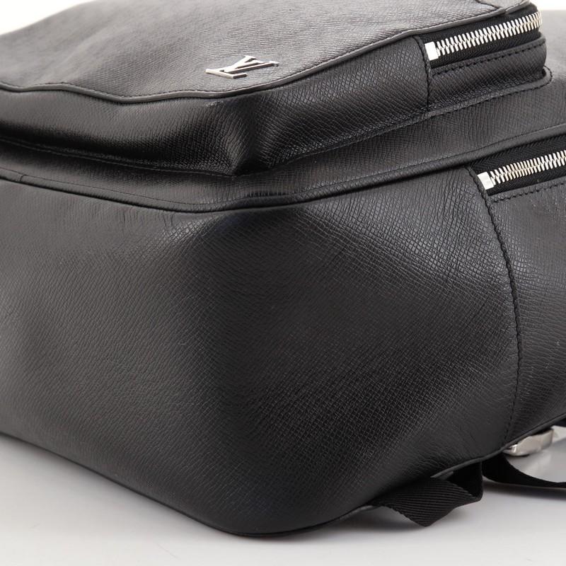 Black Louis Vuitton Alex Backpack Taiga Leather
