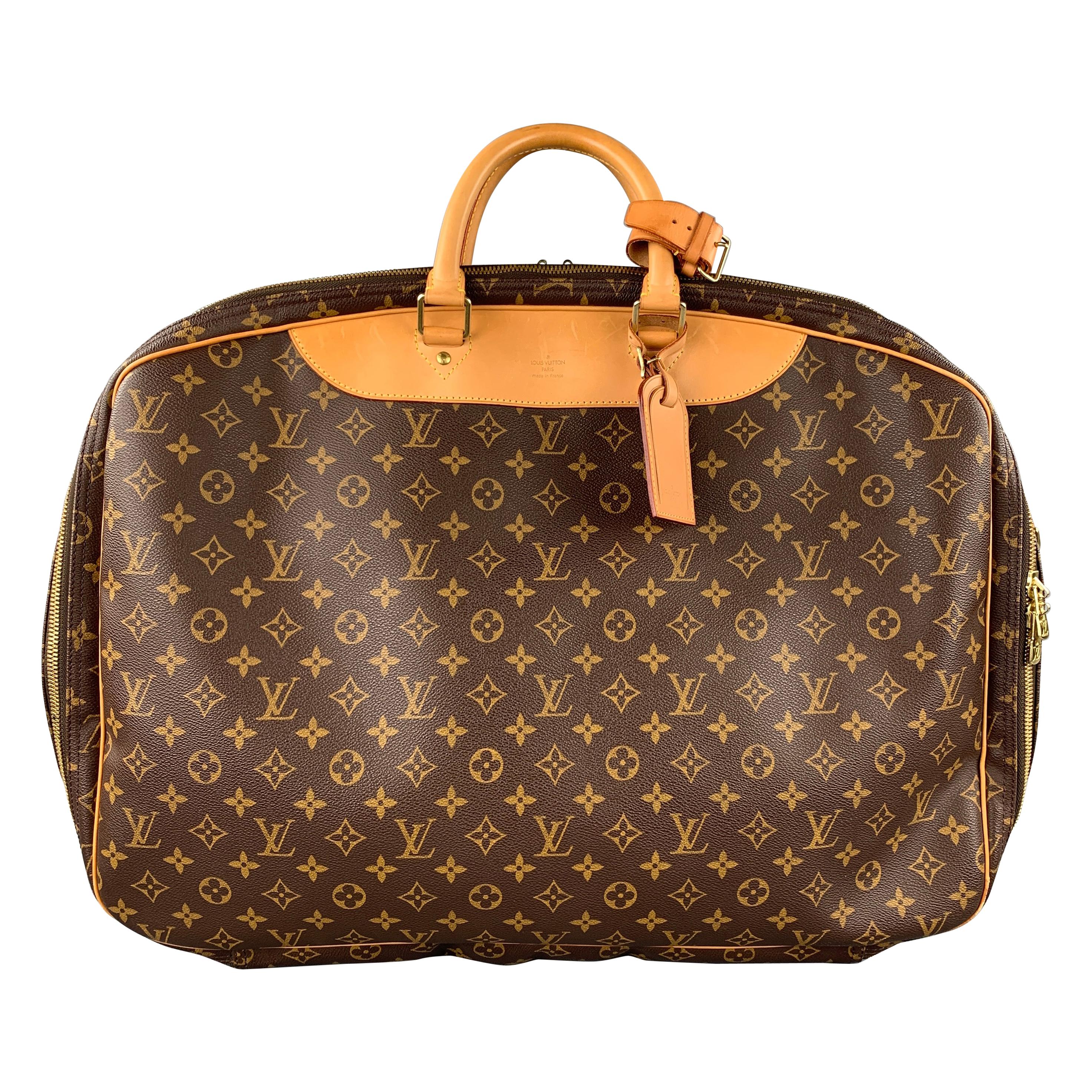 LOUIS VUITTON Alize 2 Poches Brown Leather Monogram Vachetta Trim