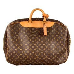 LOUIS VUITTON Alize 2 Poches Brown Leather Monogram Vachetta Trim Canvas Bag