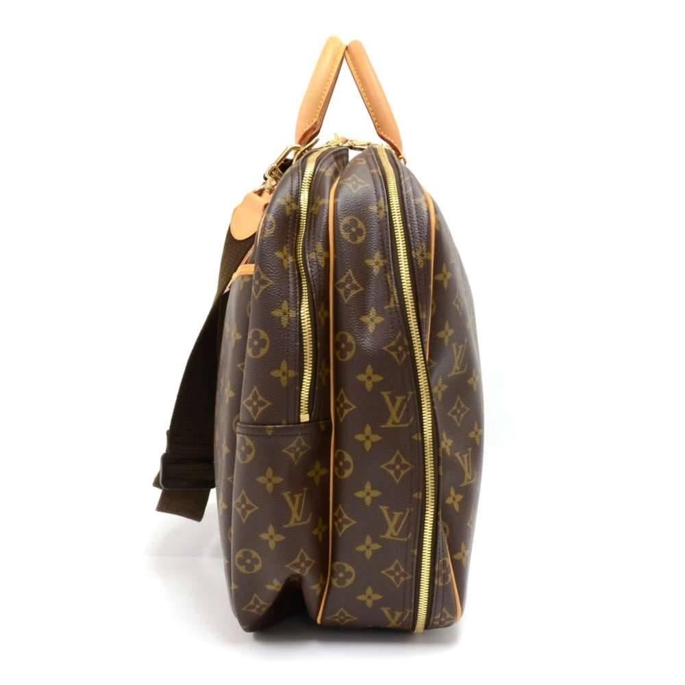 Black Louis Vuitton Alize 24 Heures Monogram Canvas Travel Bag + Strap