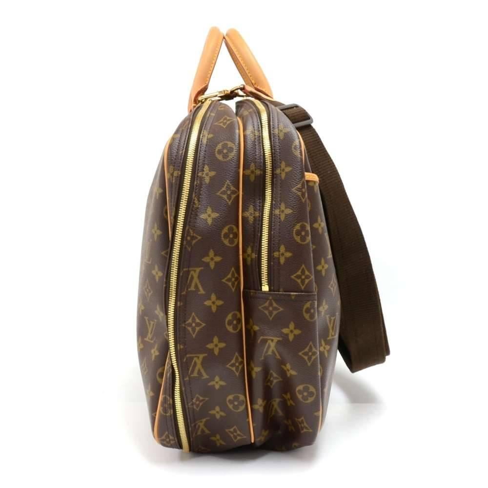 Louis Vuitton Alize 24 Heures Monogram Canvas Travel Bag + Strap In Good Condition In Fukuoka, Kyushu