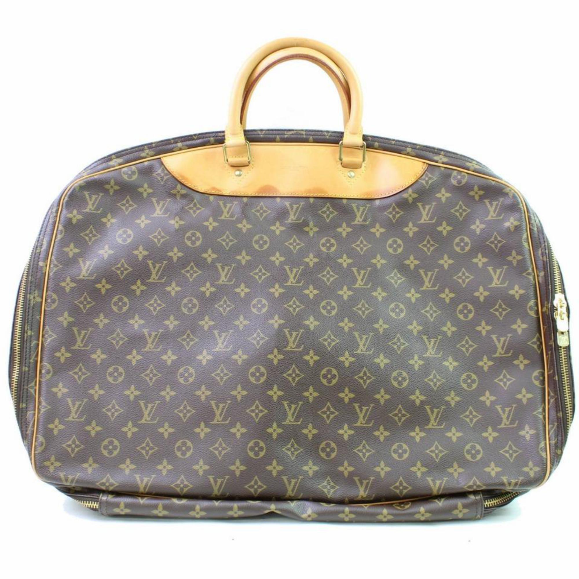Louis Vuitton Alize Bandouliere 2 Poches 866494 Brown Coated Canvas Travel Bag For Sale 3