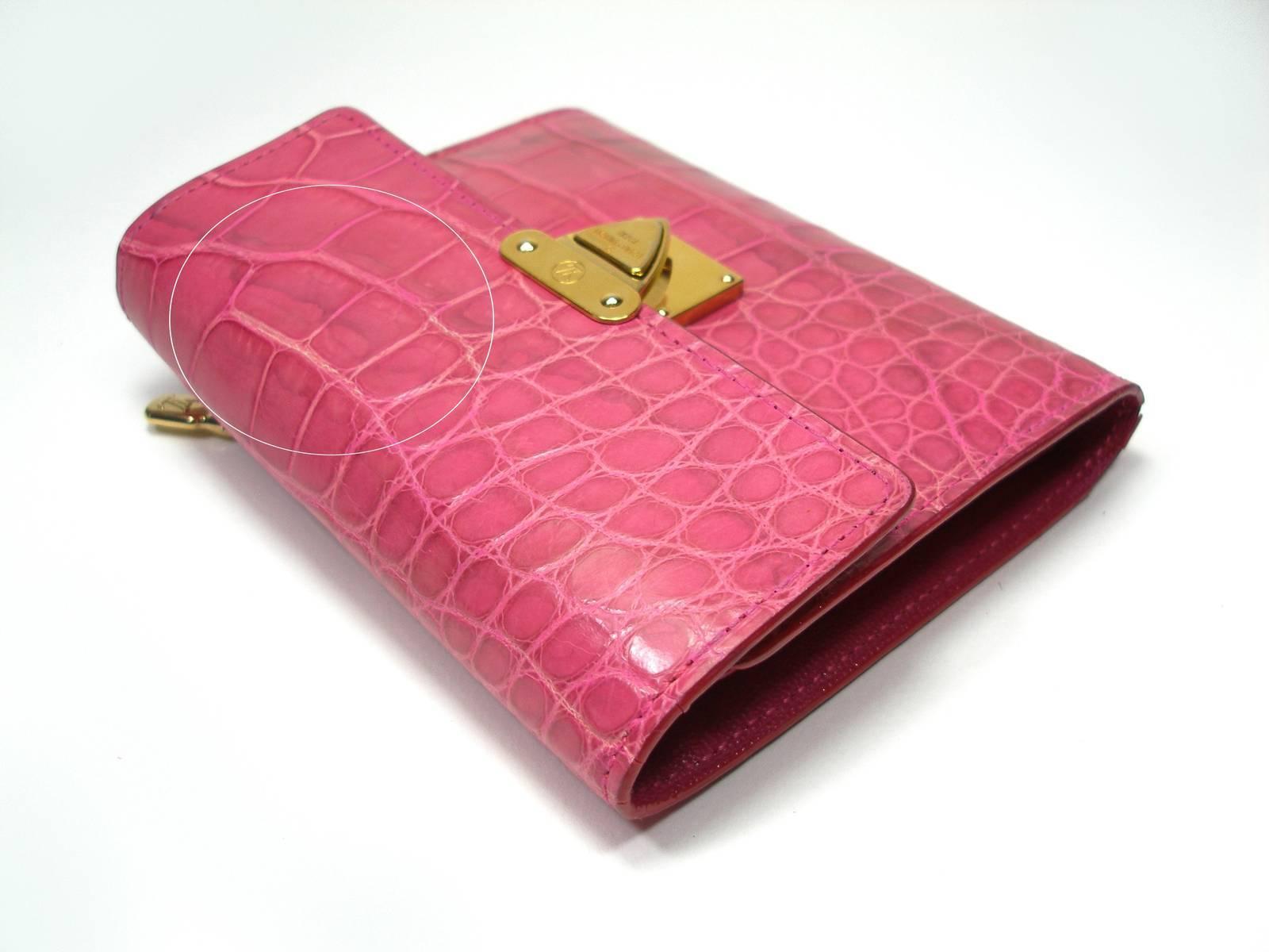 Women's Louis Vuitton Alligator Koala Wallet Pink RTP $3790 / Good Deal For Sale